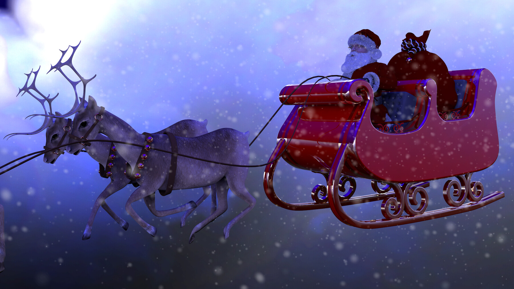 Detail Santa And Sleigh Pictures Nomer 53