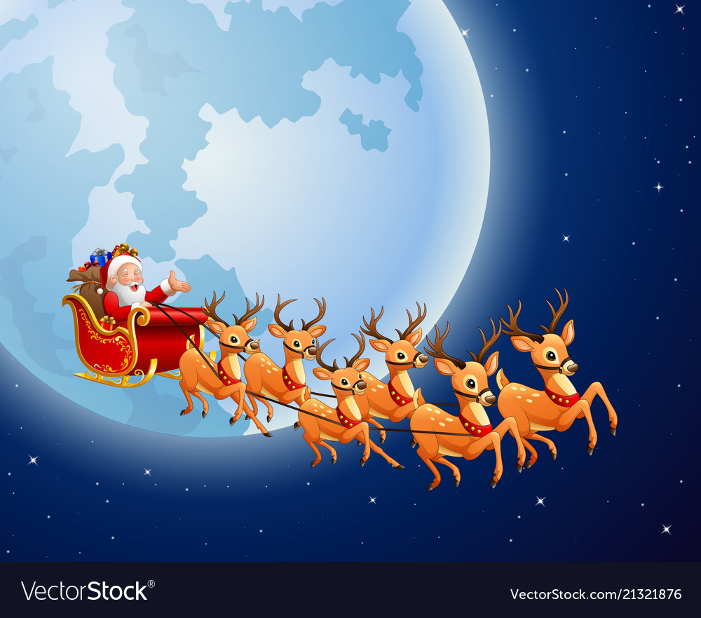 Detail Santa Claus And Reindeer Images Nomer 12