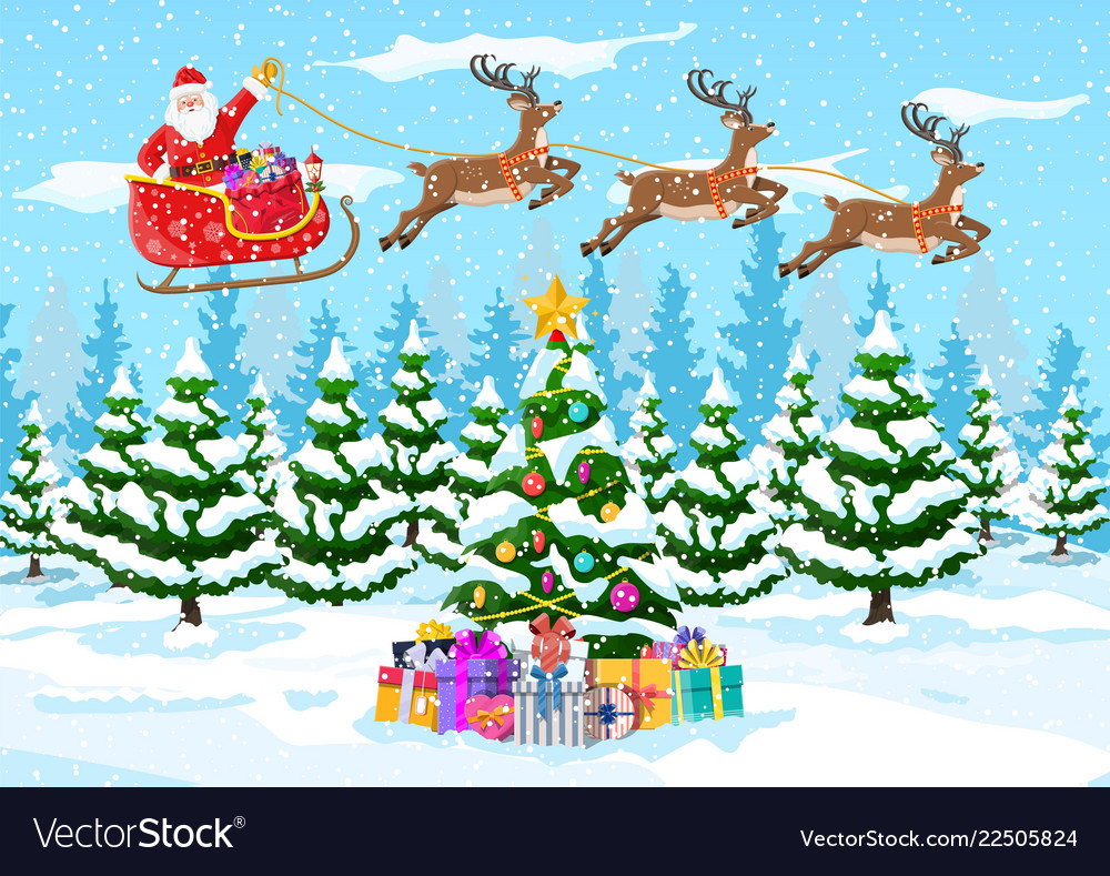 Detail Santa Claus And Reindeer Images Nomer 21