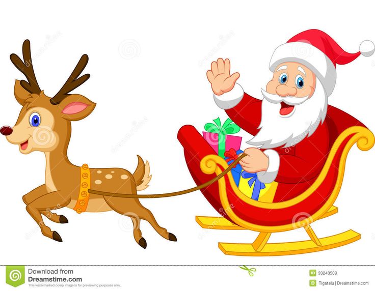 Detail Santa Claus And Reindeer Images Nomer 24
