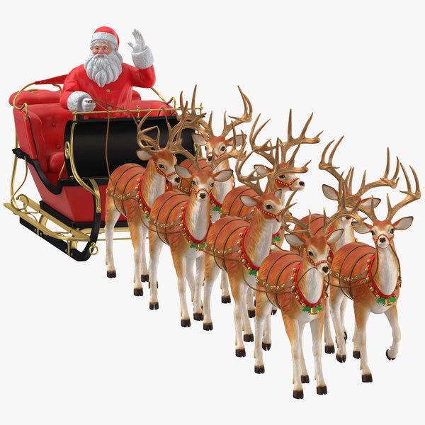 Detail Santa Claus And Reindeer Images Nomer 27