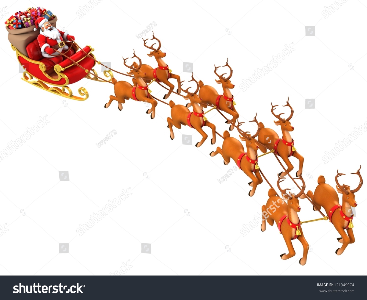 Detail Santa Claus And Reindeer Images Nomer 30