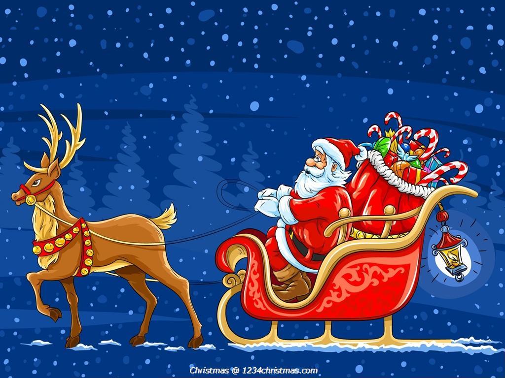 Detail Santa Claus And Reindeer Images Nomer 7