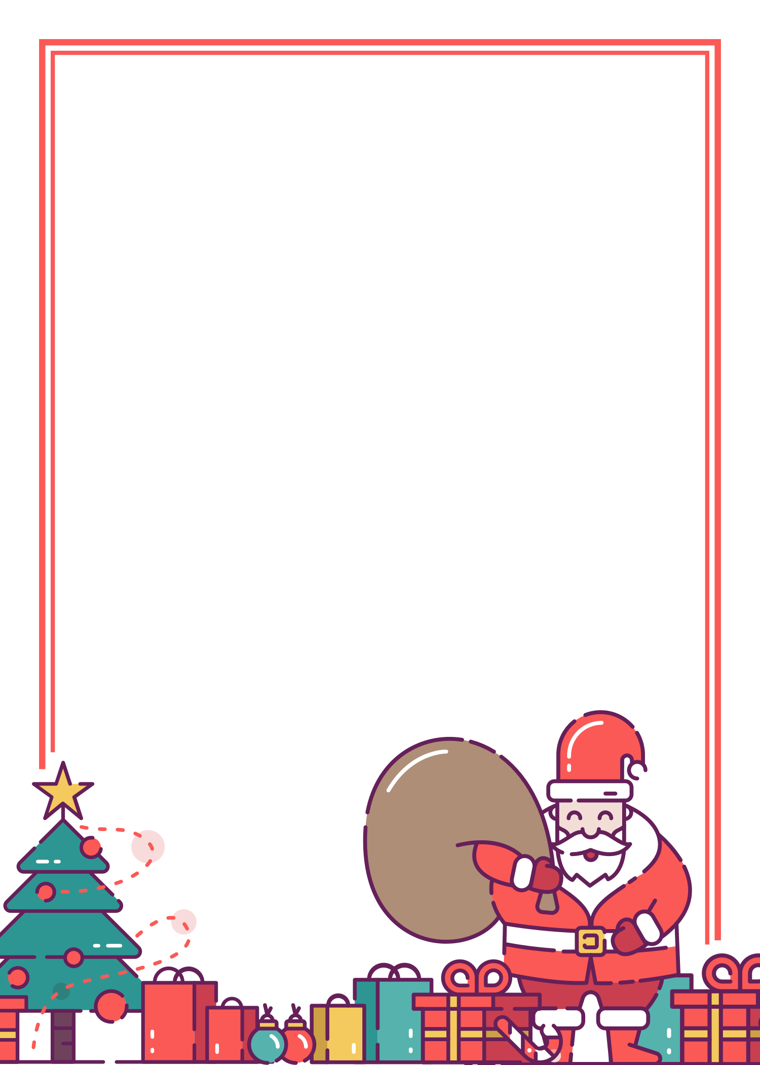 Detail Santa Claus Border Design Nomer 7