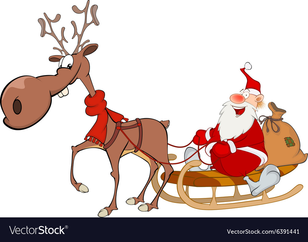 Detail Santa Claus Reindeer Picture Nomer 18