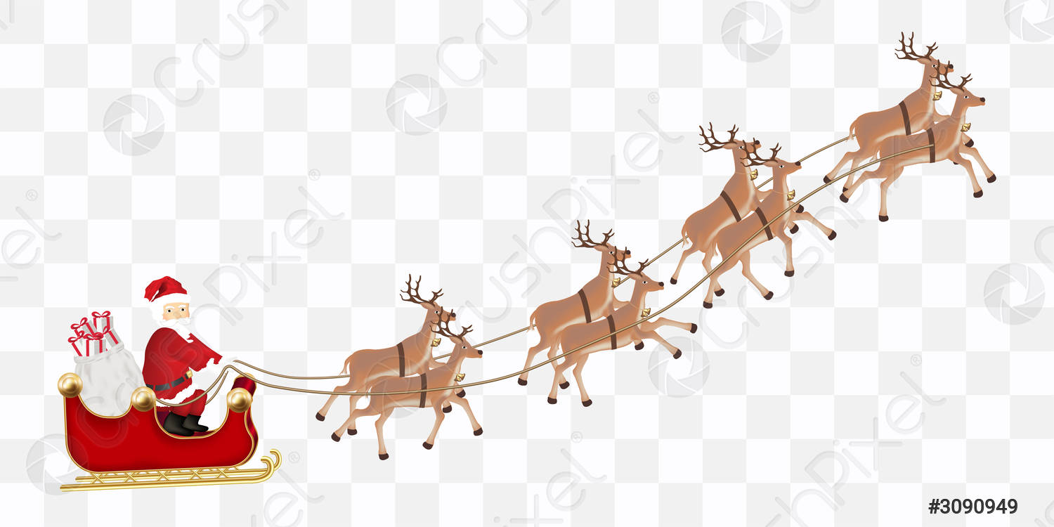 Detail Santa Claus Reindeer Picture Nomer 35