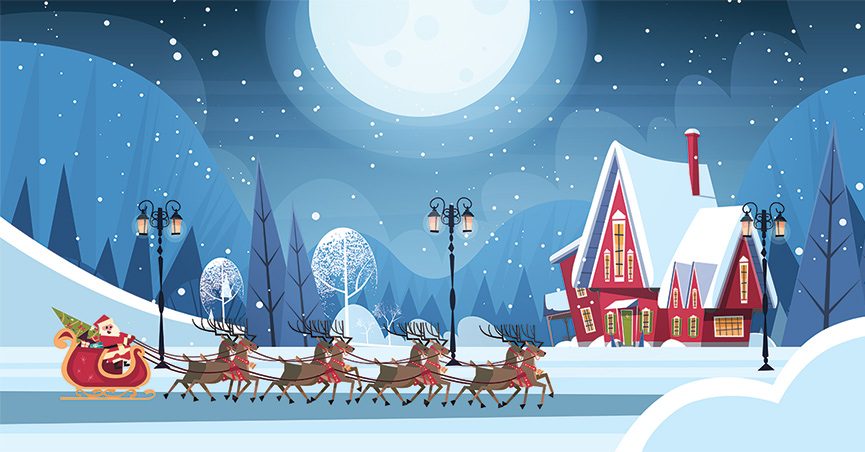 Detail Santa Claus Reindeer Picture Nomer 57