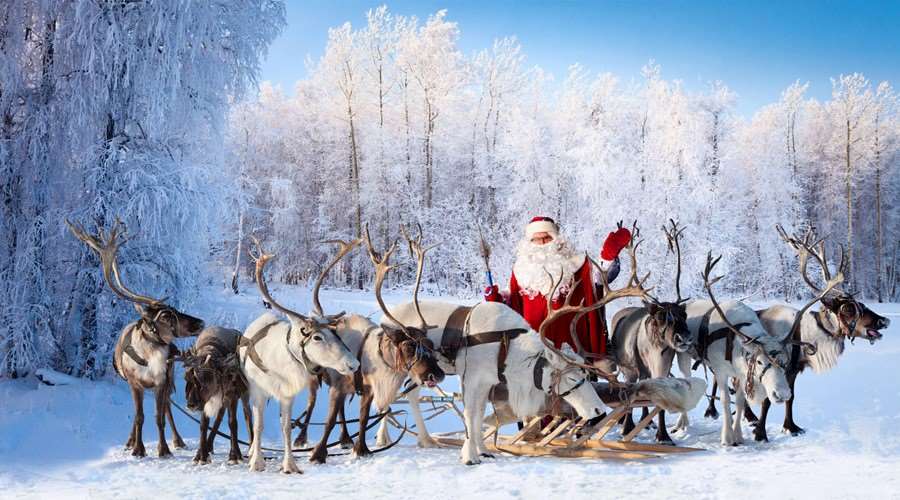 Santa Claus Reindeer Pictures - KibrisPDR