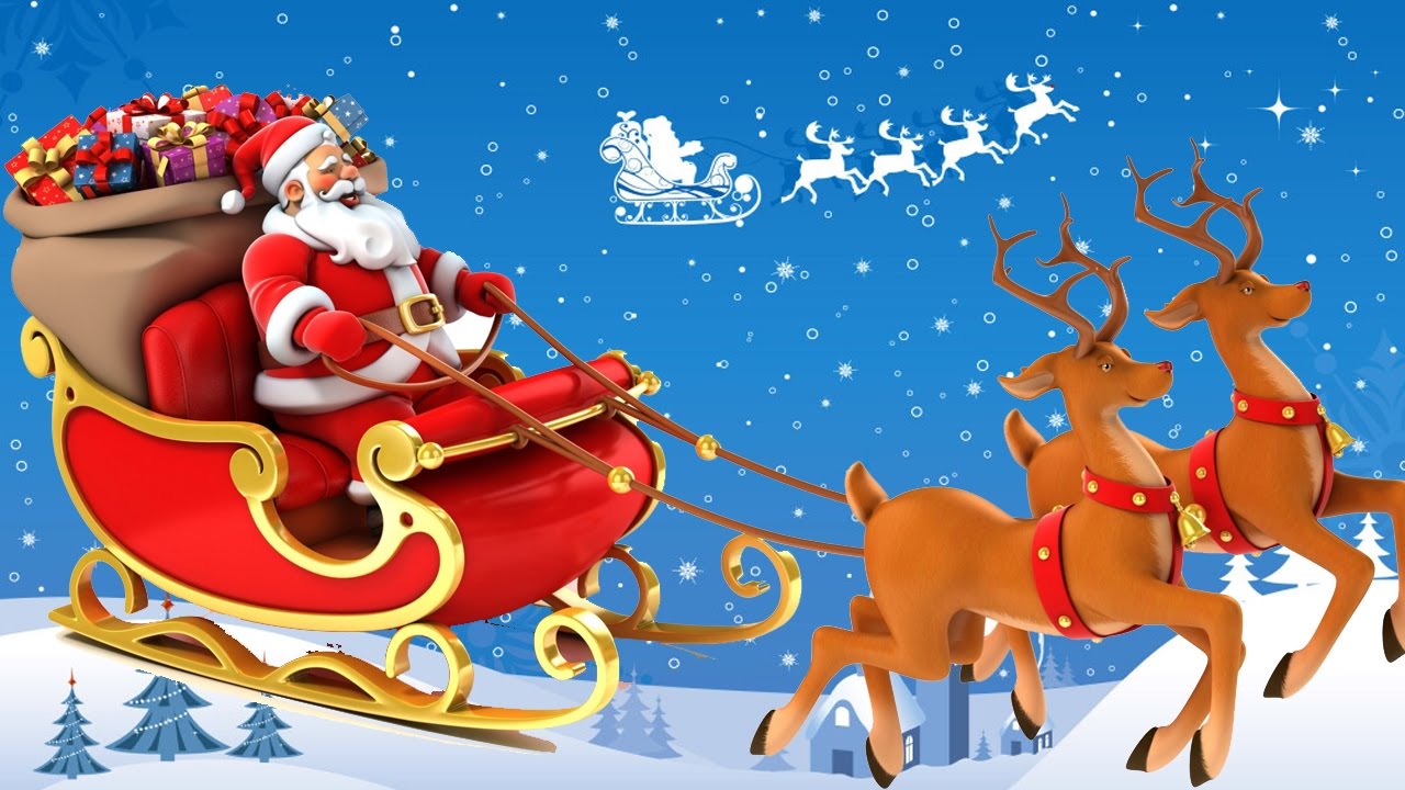Detail Santa Claus Reindeer Pictures Nomer 3