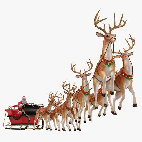 Detail Santa Claus Reindeer Pictures Nomer 26