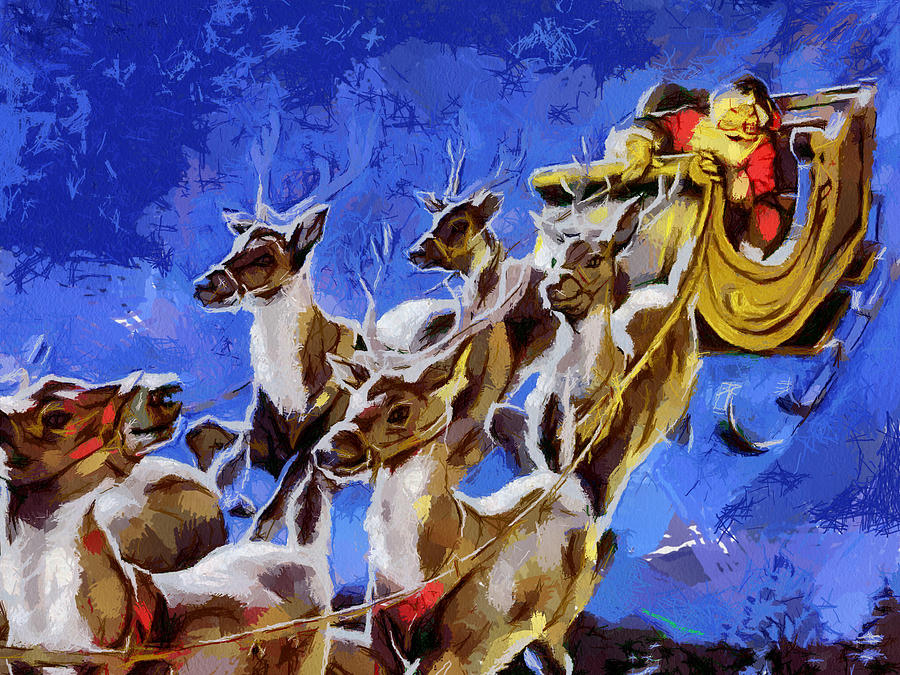 Detail Santa Claus Reindeer Pictures Nomer 36