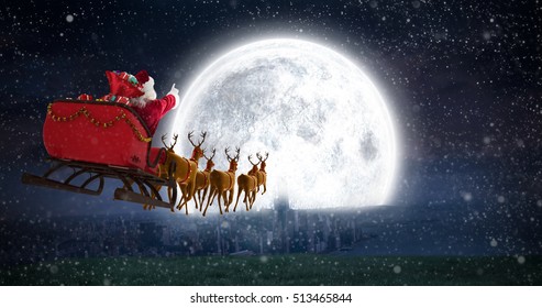 Detail Santa Claus Reindeer Pictures Nomer 41