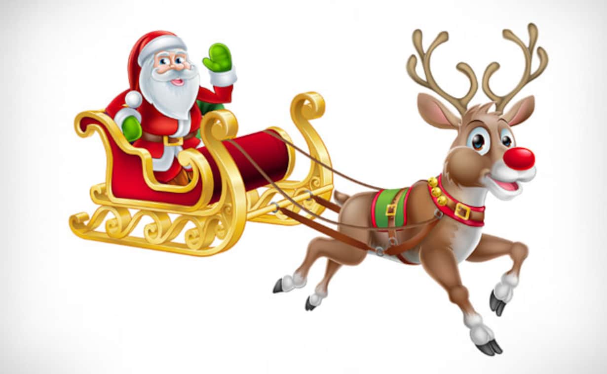 Detail Santa Claus Reindeer Pictures Nomer 9
