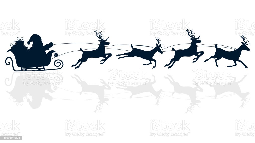 Detail Santa Claus Sleigh Silhouette Nomer 15