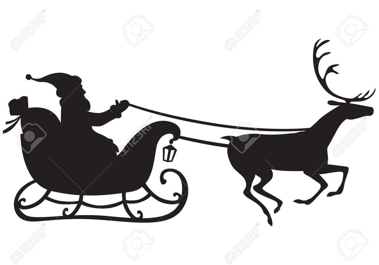 Detail Santa Claus Sleigh Silhouette Nomer 18