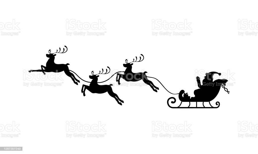 Detail Santa Claus Sleigh Silhouette Nomer 24