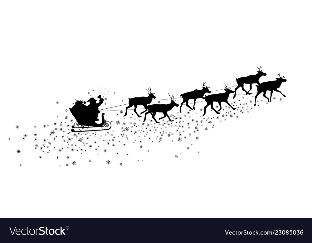 Detail Santa Claus Sleigh Silhouette Nomer 29