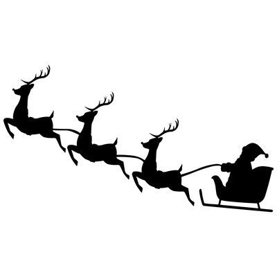 Detail Santa Claus Sleigh Silhouette Nomer 33