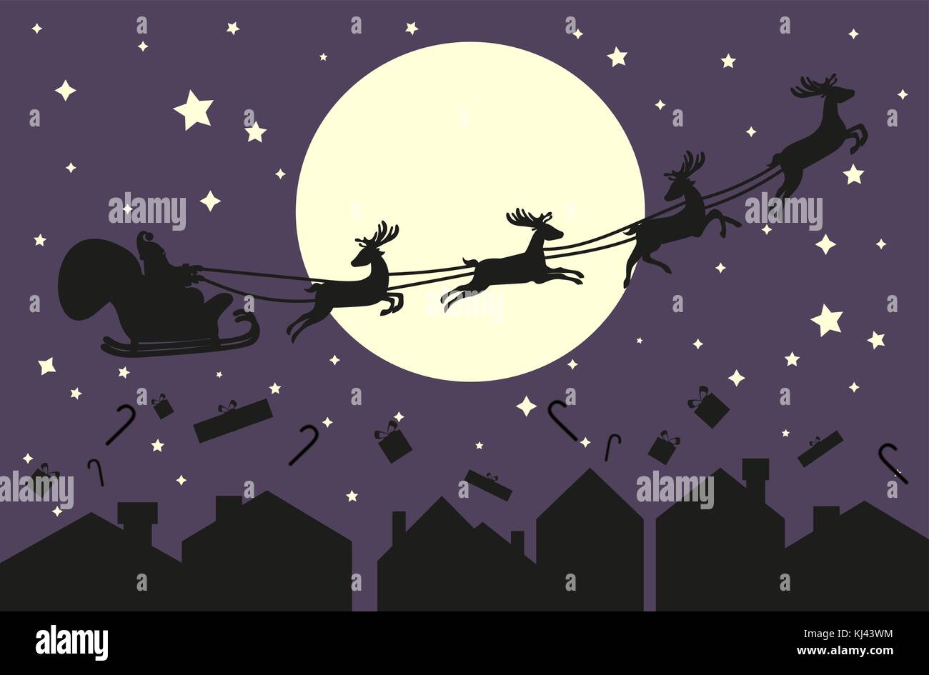 Detail Santa Claus Sleigh Silhouette Nomer 35