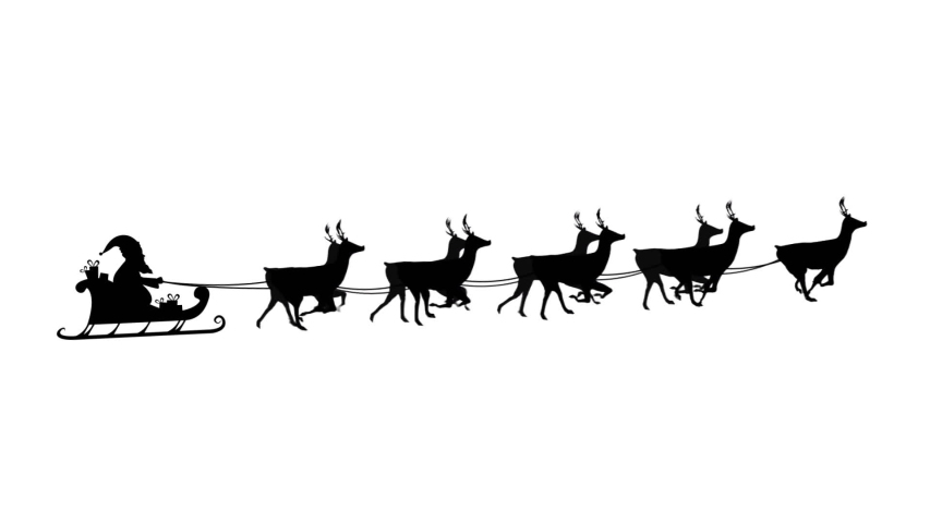 Detail Santa Claus Sleigh Silhouette Nomer 45