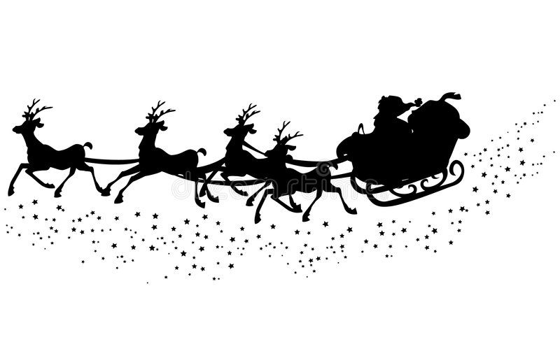 Detail Santa Claus Sleigh Silhouette Nomer 8