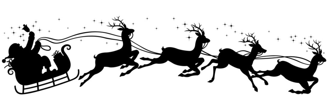 Detail Santa Claus Sleigh Silhouette Nomer 9