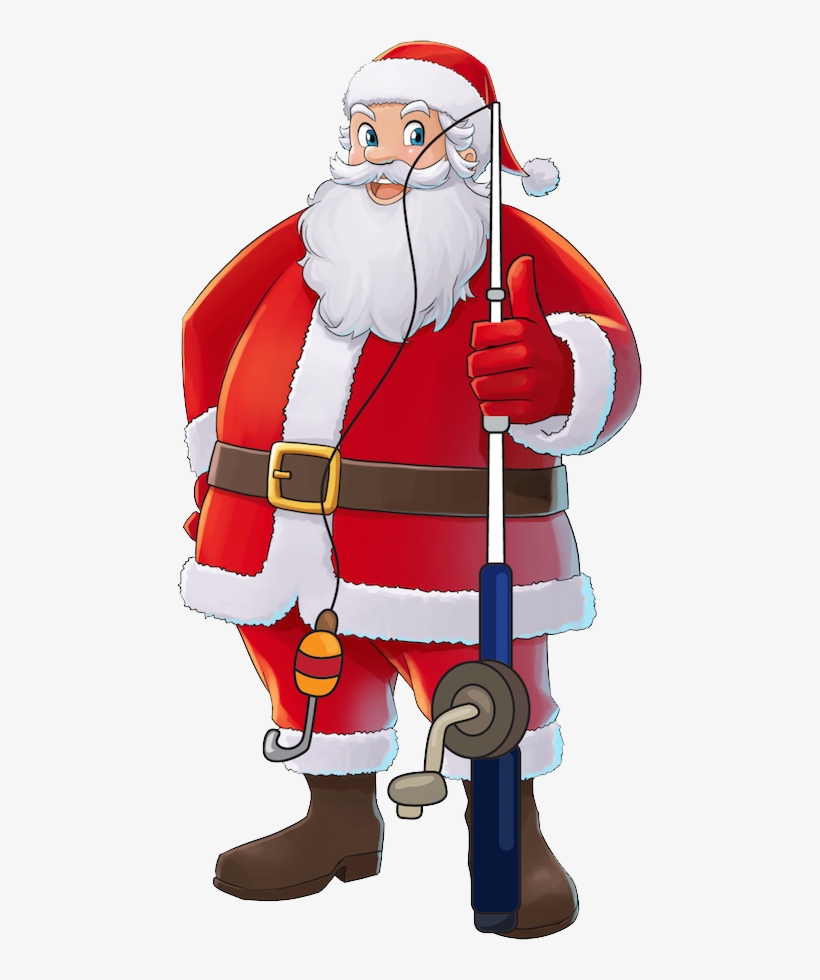 Santa Fishing Clipart - KibrisPDR