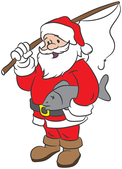 Detail Santa Fishing Clipart Nomer 31