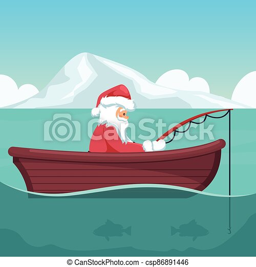 Detail Santa Fishing Clipart Nomer 38