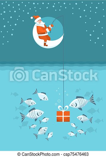 Detail Santa Fishing Clipart Nomer 41