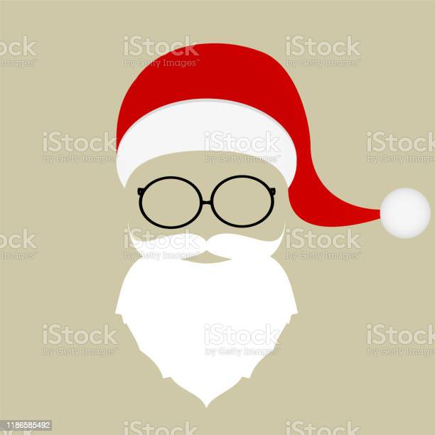 Detail Santa Hat And Beard Clipart Nomer 17