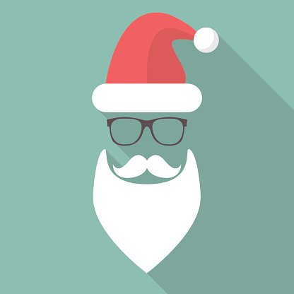 Detail Santa Hat And Beard Clipart Nomer 41