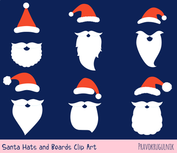 Detail Santa Hat And Beard Clipart Nomer 42