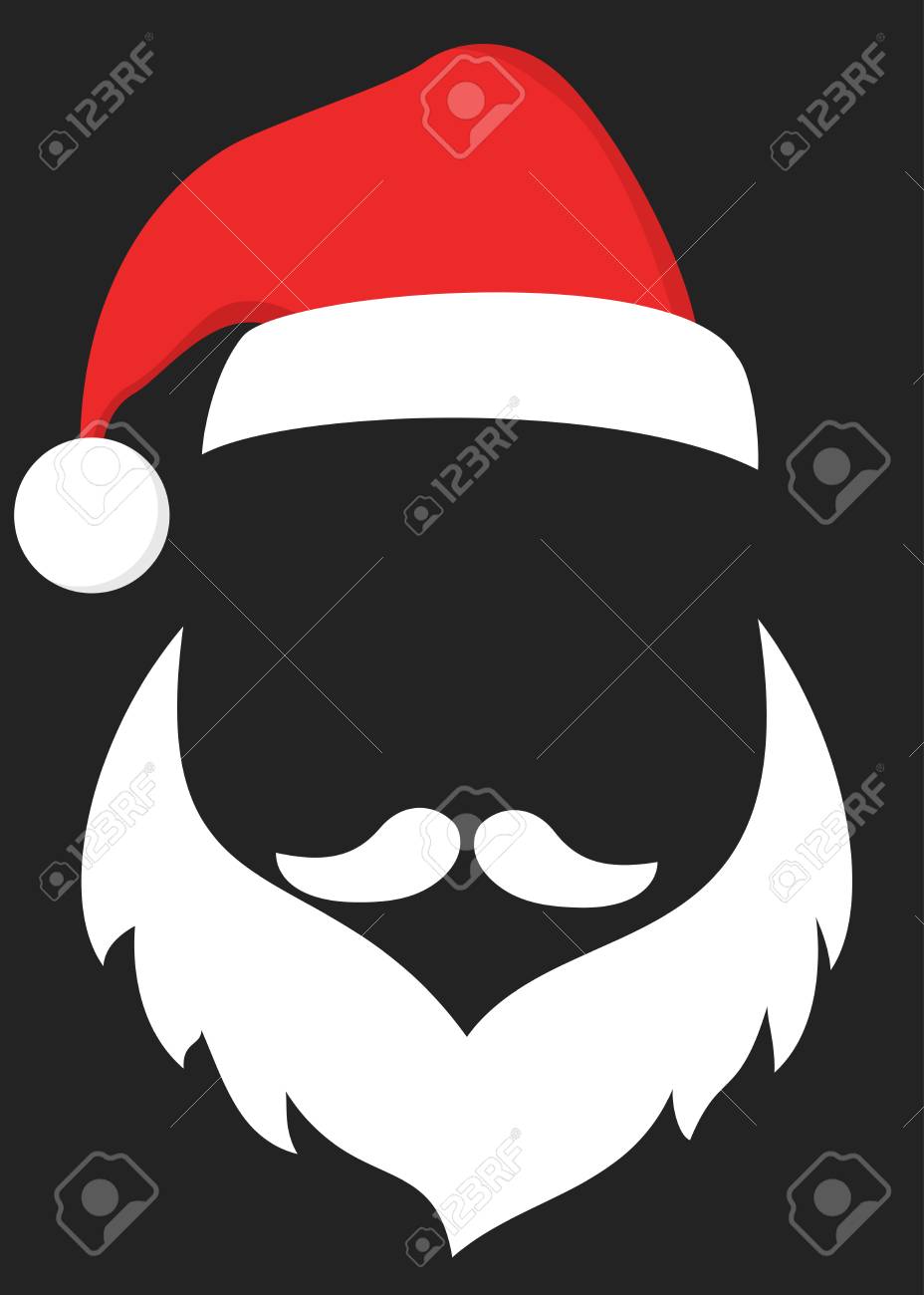 Detail Santa Hat And Beard Clipart Nomer 6