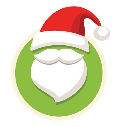 Detail Santa Hat And Beard Clipart Nomer 46