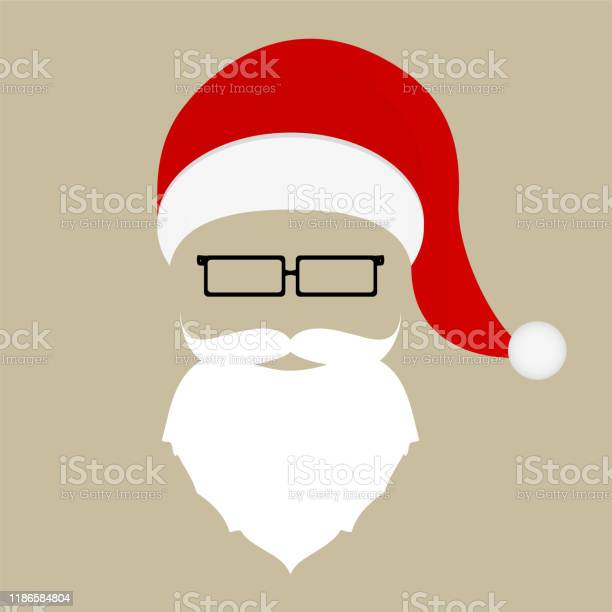 Detail Santa Hat And Beard Clipart Nomer 50