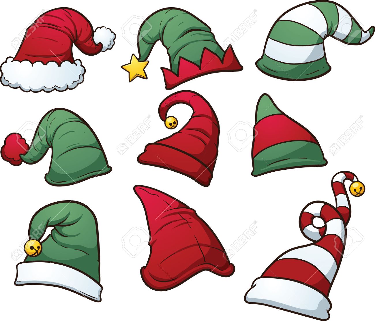 Detail Santa Hat Clipart Nomer 26