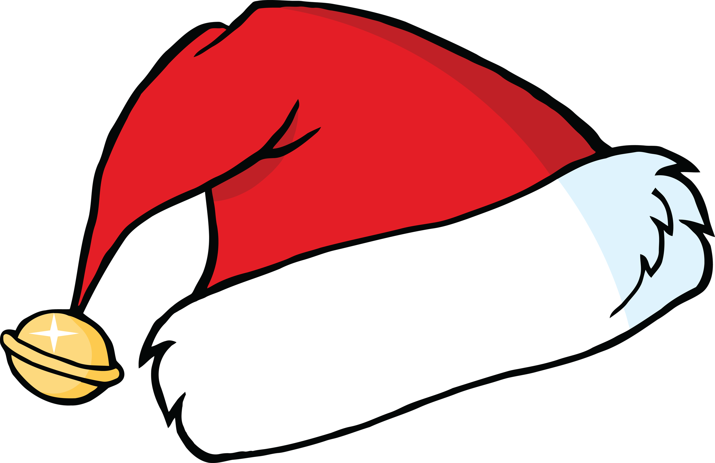 Detail Santa Hat Clipart Nomer 3