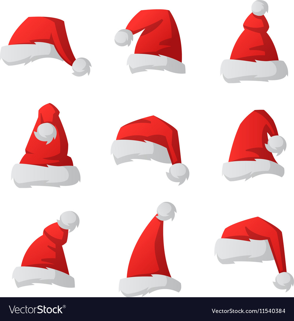 Detail Santa Hat Vector Nomer 34