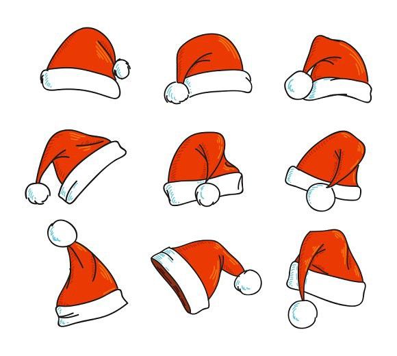 Detail Santa Hat Vector Nomer 56