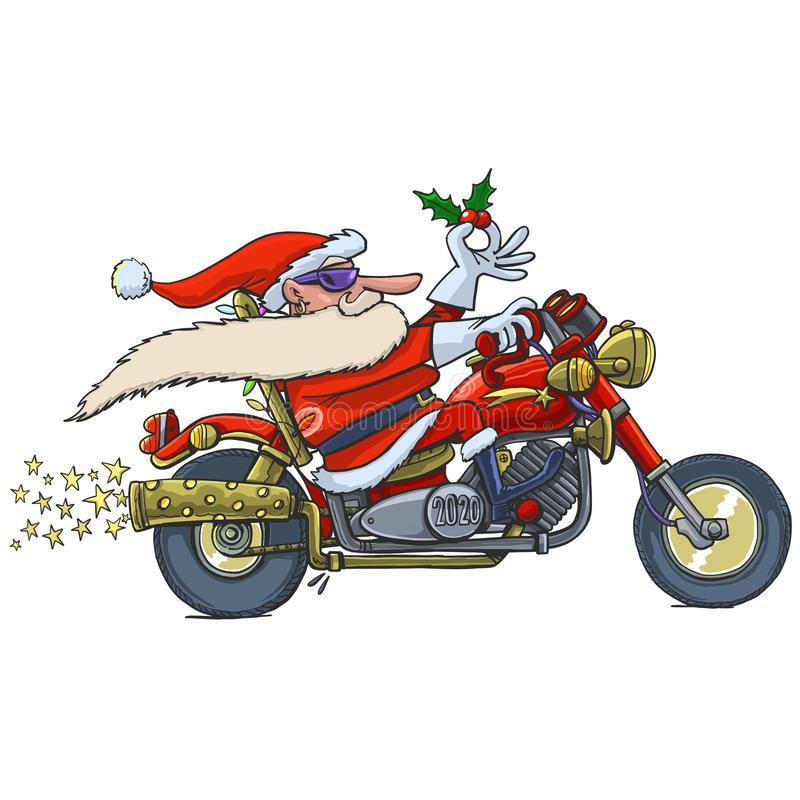 Santa On A Motorcycle Clipart - KibrisPDR