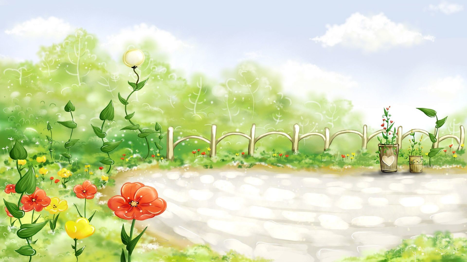 Detail Wallpaper Nature Cartoon Nomer 28