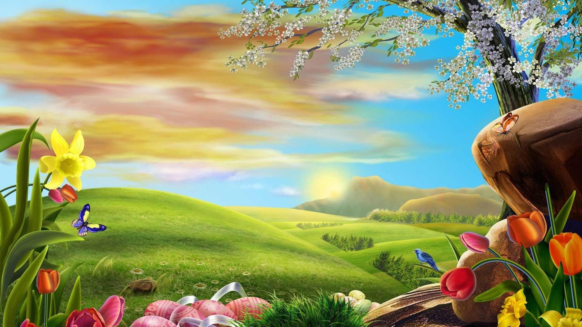 Detail Wallpaper Nature Cartoon Nomer 53