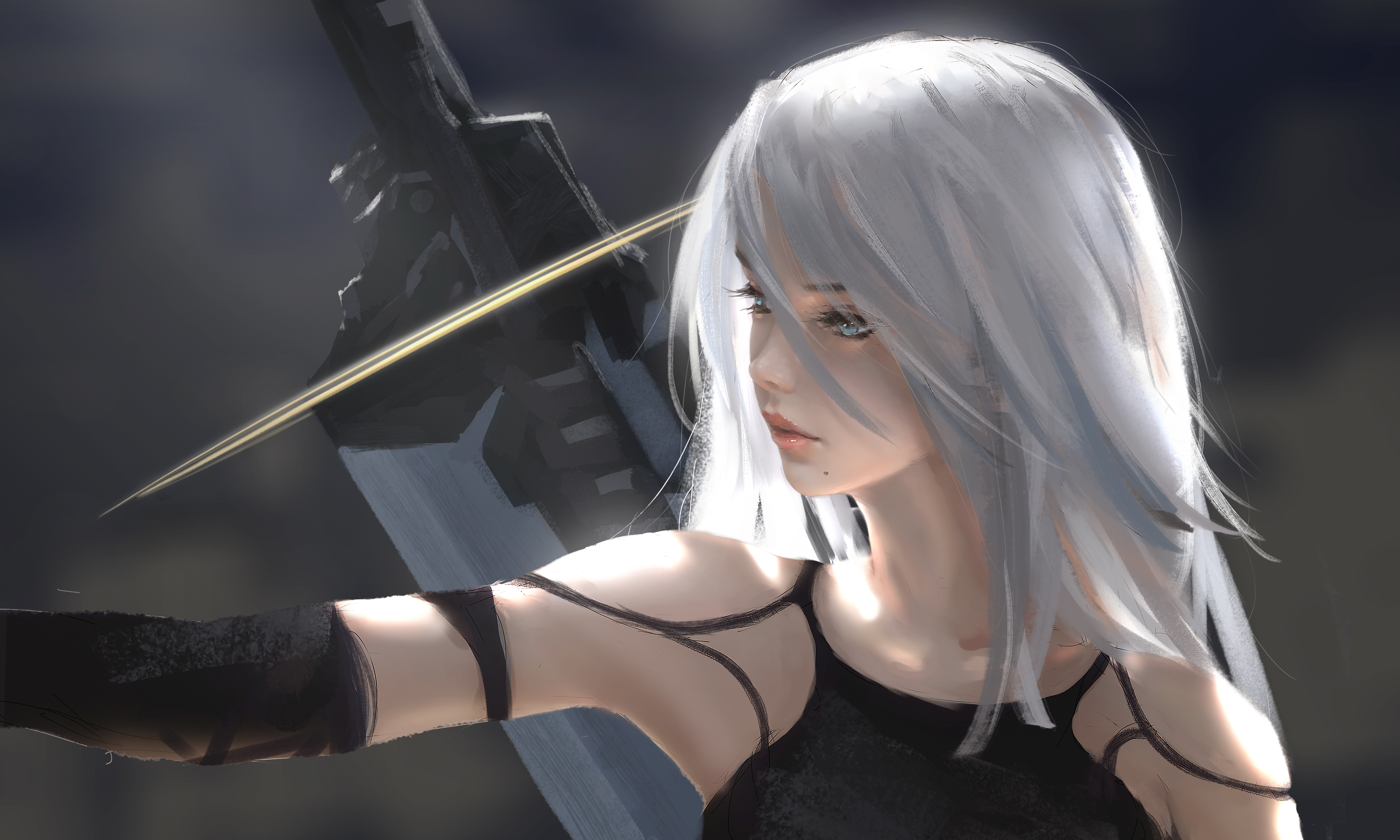 Detail Wallpaper Nier Automata 2b Fanart Nomer 26