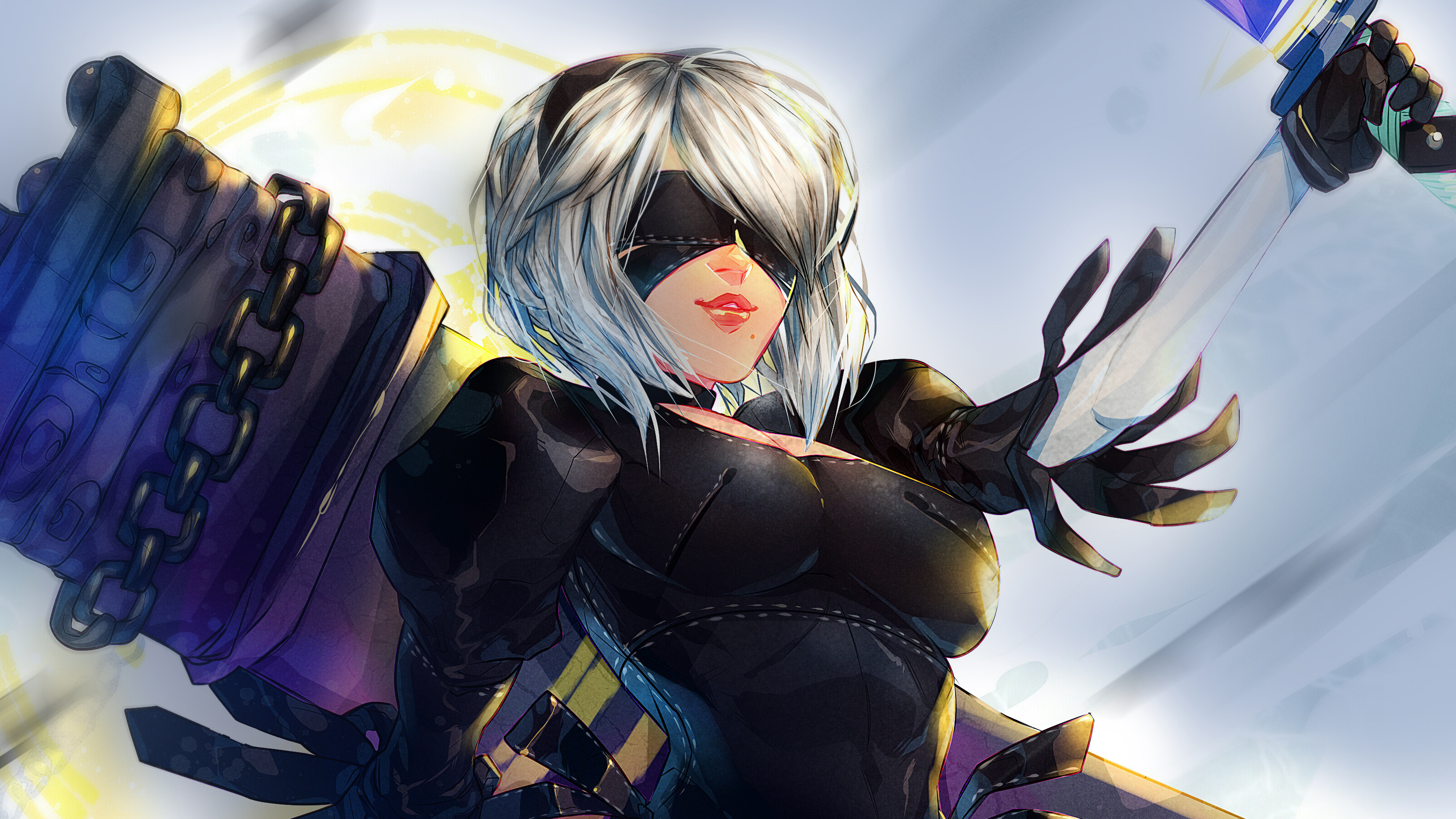 Detail Wallpaper Nier Automata 2b Fanart Nomer 29