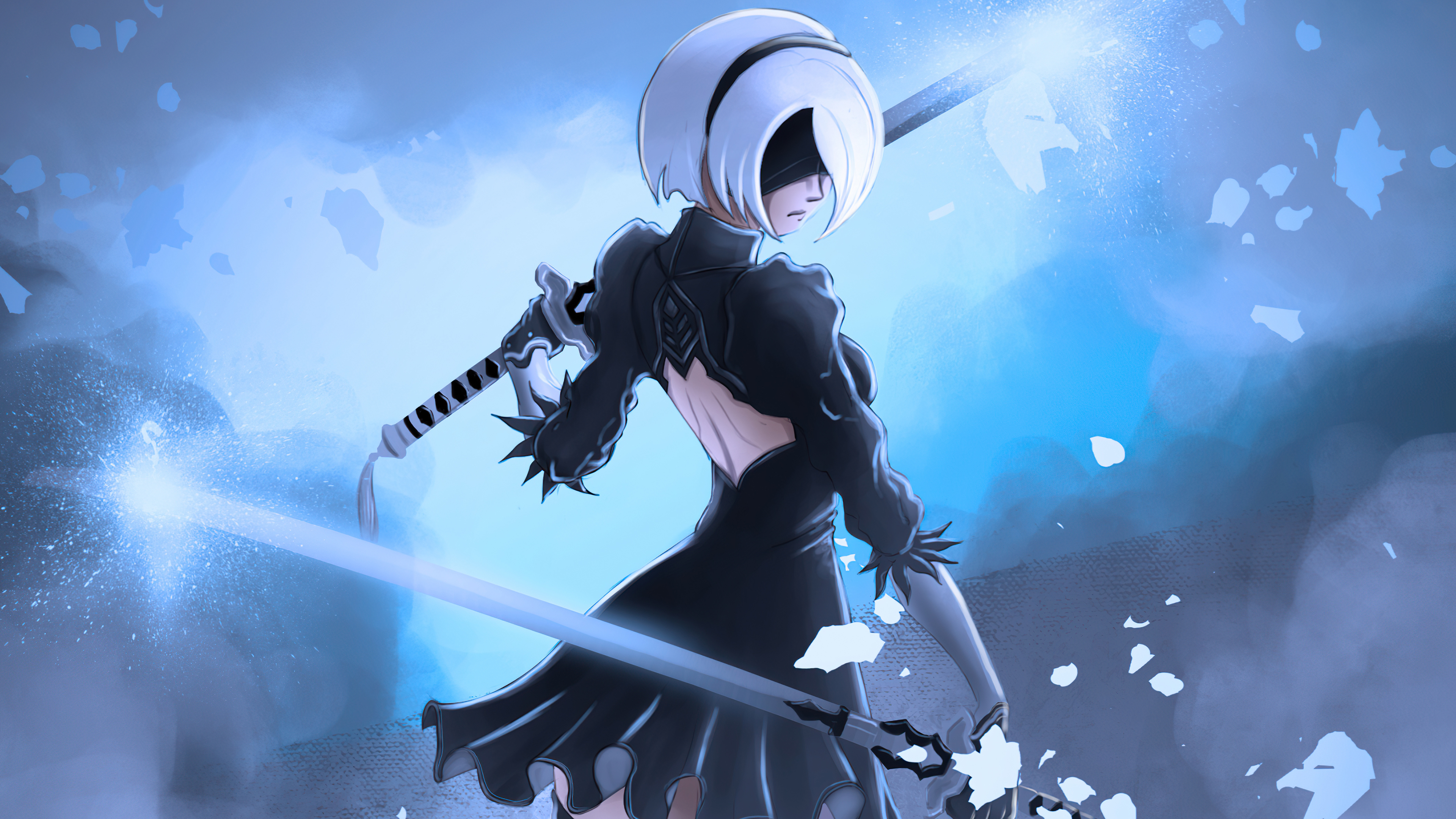 Detail Wallpaper Nier Automata 2b Fanart Nomer 6