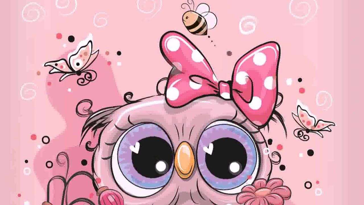 Detail Wallpaper Owl Pink Nomer 14