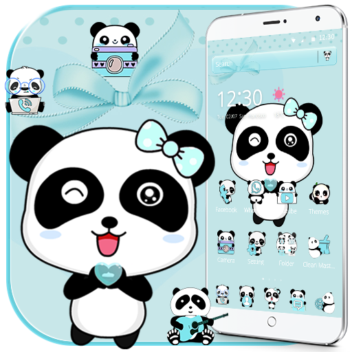 Detail Wallpaper Panda Lucu Biru Nomer 29