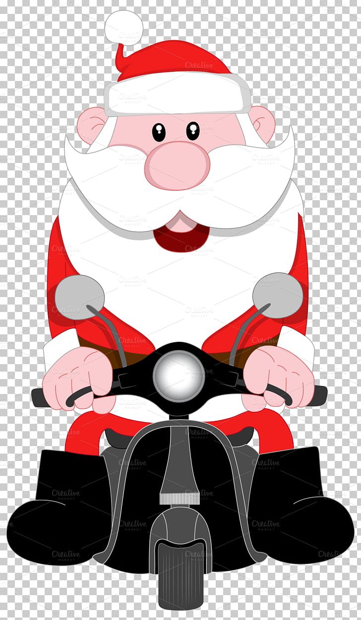 Detail Santa On A Motorcycle Clipart Nomer 23