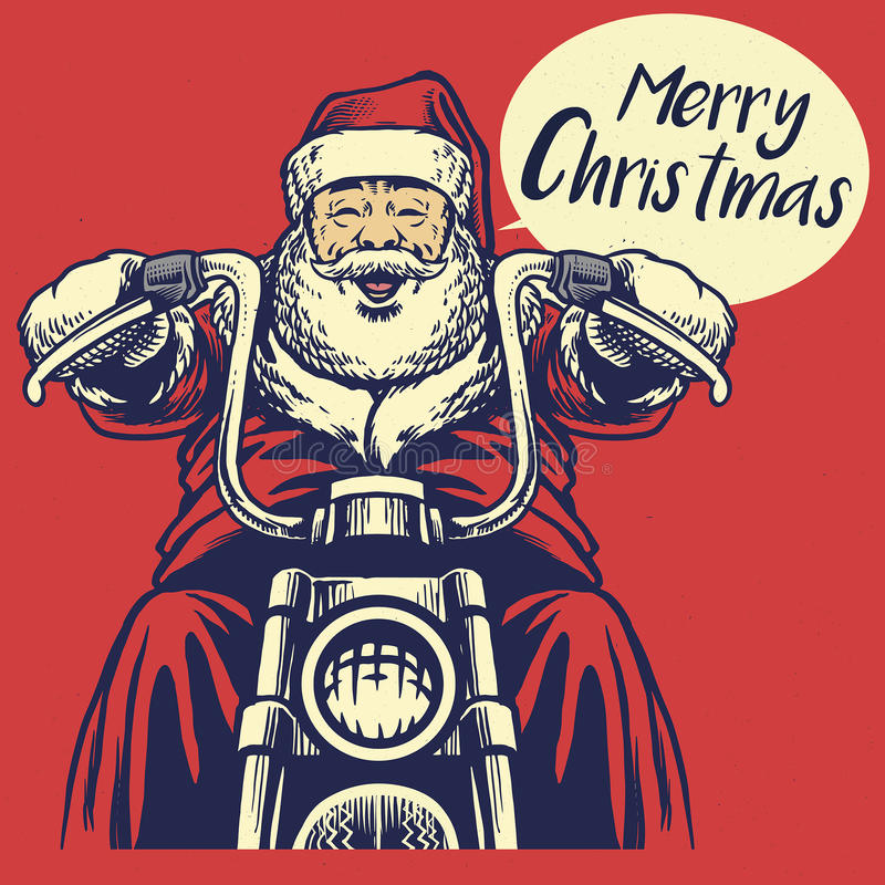 Detail Santa On A Motorcycle Clipart Nomer 27